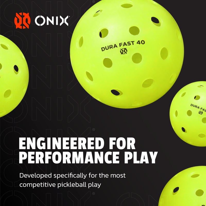 Onix DURA Onix Fast 40 Outdoor Pickleballs - Neon - Image 3